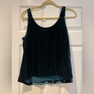 JCrew Green Velvet Tanktop